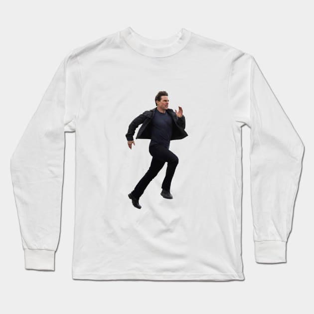 Ethan Hunt Mission Not Impossible Sticker Long Sleeve T-Shirt by Eagle Funny Cool Designs